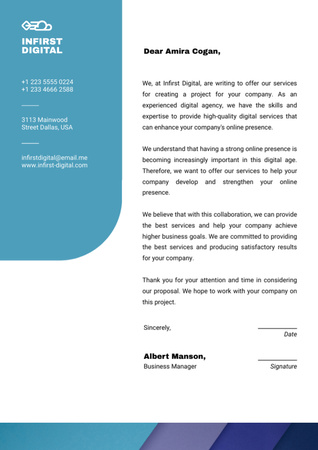 Hlavičkový papír společnosti Digital Company Letterhead Šablona návrhu
