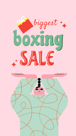 Sale on Winter Gifts Boxing Day Instagram Story Design Template