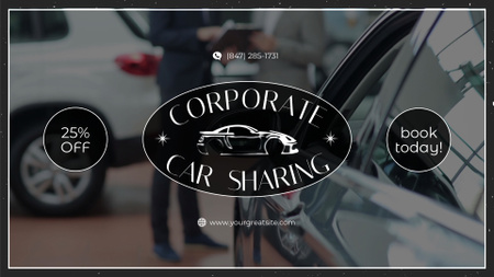 Compartilhamento de carro corporativo com desconto Full HD video Modelo de Design