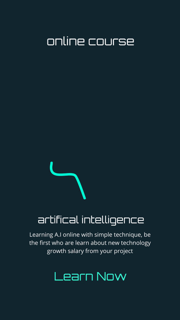 Modèle de visuel Artificial Inteligence Online Course - Instagram Video Story
