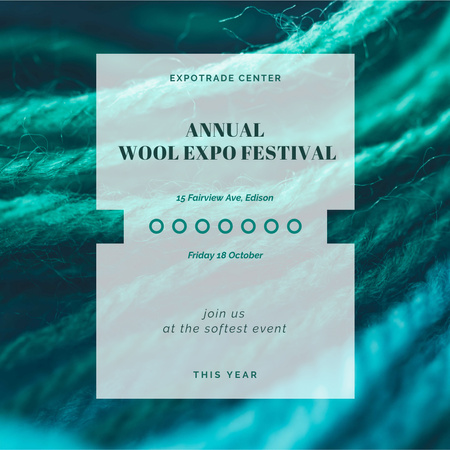 Annual wool festival Announcement Instagram Design Template