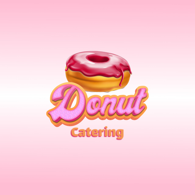 Mouthwatering Donut Shop Promotion with Tagline Animated Logoデザインテンプレート
