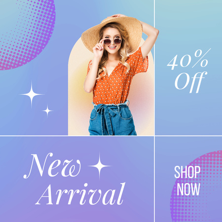 Announcement of New Collection of Clothing Instagram AD Design Template