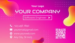Software Engineer Services Ad on Purple Gradient