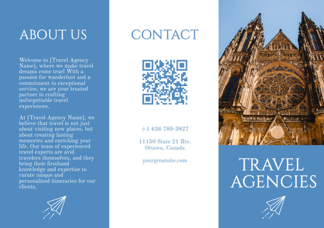 Plantilla de diseño de Travel Agency Services Offer Brochure 