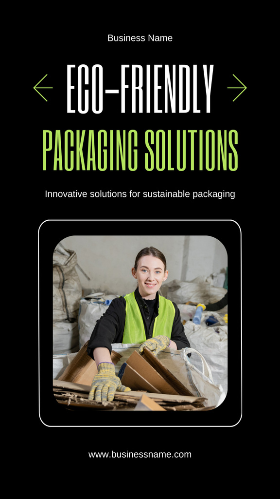 Designvorlage Promo Package of Innovative Solutions for Eco-Friendly Business für Mobile Presentation