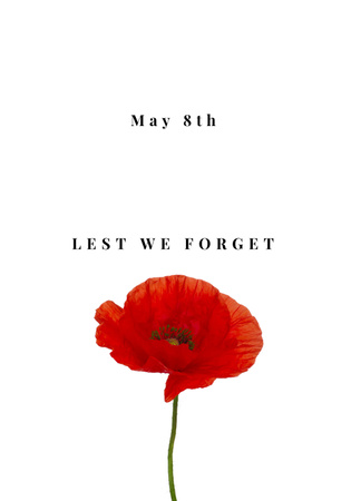 Ontwerpsjabloon van Poster 28x40in van Beautiful Poppy Flower for Victory Day