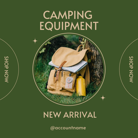 New Arrival of Camping Equipment Instagram tervezősablon