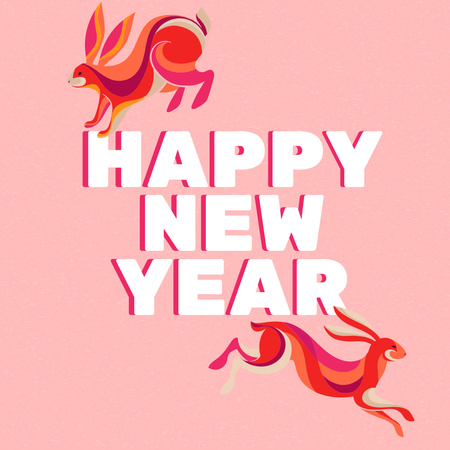 New Year Greeting Animated Post Design Template