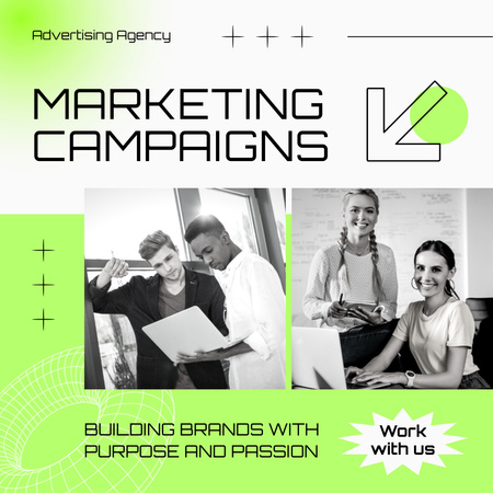 Platilla de diseño Collage with Announcement Marketing Campaign Instagram