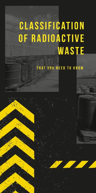 Ontwerpsjabloon van Graphic van Barrels with Radioactive waste