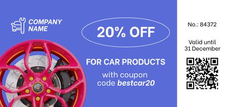 Discount Offer on Car Products Coupon Din Large Design Template