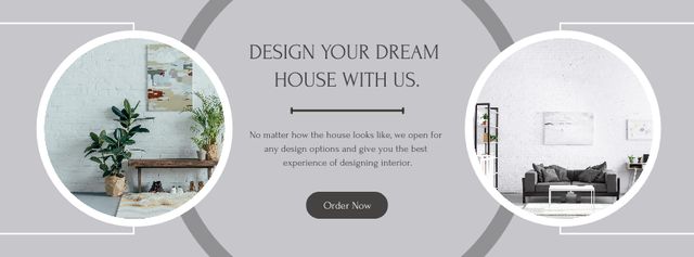 Ontwerpsjabloon van Facebook cover van Design Your Dream House