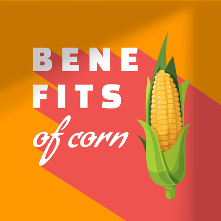 Ontwerpsjabloon van Instagram van verse maïs in handen