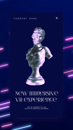 Plantilla de diseño de anuncio del evento de realidad virtual TikTok Video 
