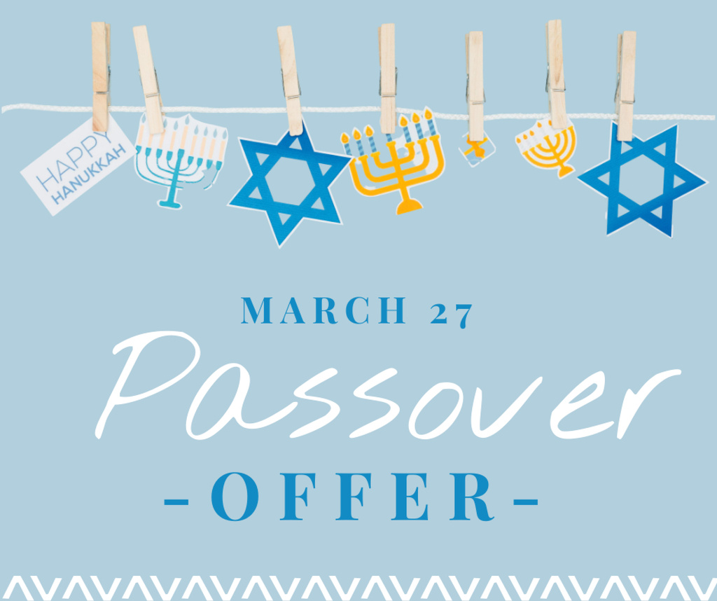 Ontwerpsjabloon van Facebook van Special Offer on Passover