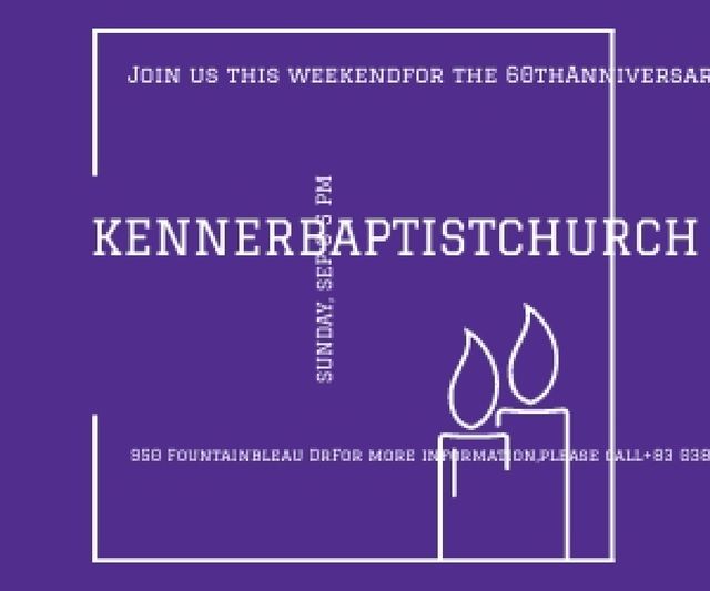 Plantilla de diseño de Kenner Baptist Church  Medium Rectangle 