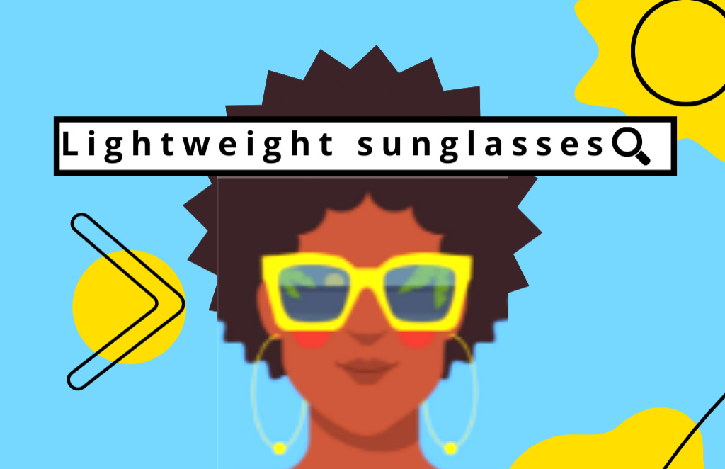 Promotion for Women's Sunglasses Shop In Blue Business Card 85x55mm – шаблон для дизайну