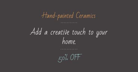 Plantilla de diseño de Traditional Ceramics Workshop promotion Facebook AD 