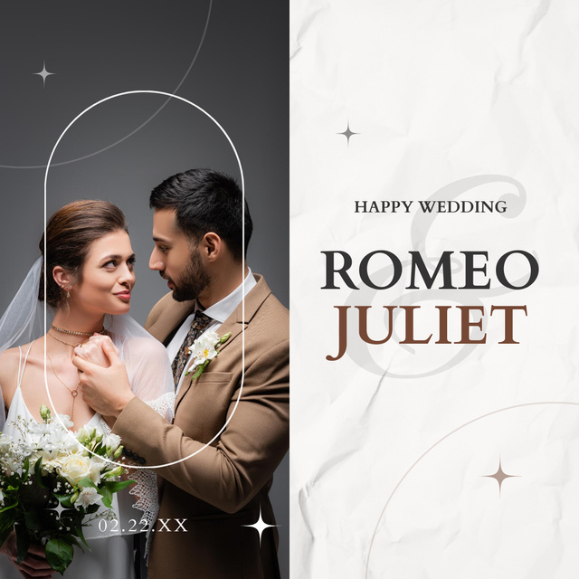 Romantic Wedding Couple Instagramデザインテンプレート