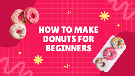 Donuts para iniciantes Youtube Thumbnail Modelo de Design