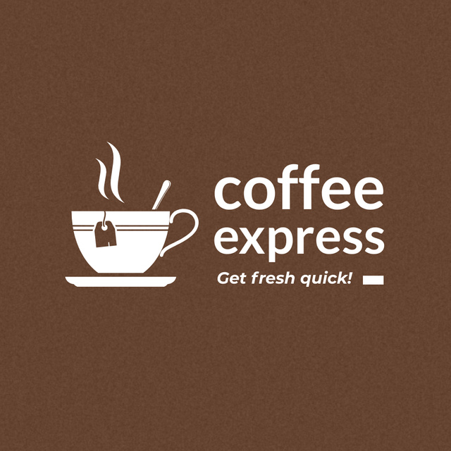 Illustration of Cup with Hot Coffee for Cafe Ad Logo – шаблон для дизайну