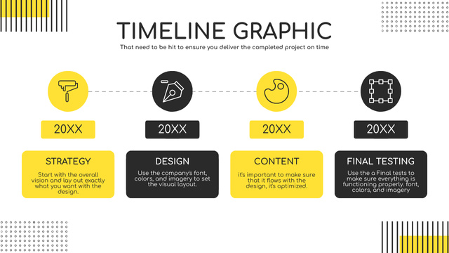 Platilla de diseño Project Creation Strategy Timeline