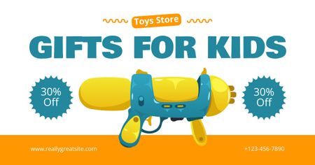 Gifts for Children at Discount Facebook AD Design Template