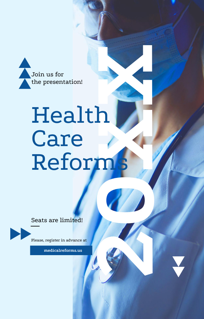 Presentation Of Healthcare Reforms Invitation 4.6x7.2in Design Template