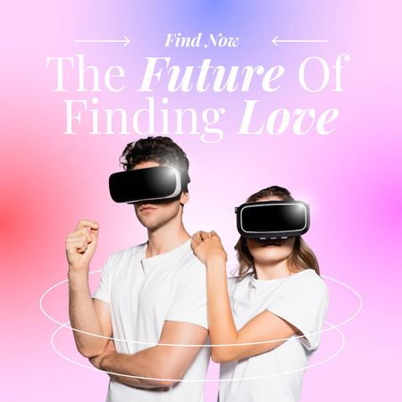 Dating in Virtual Reality Instagram Design Template