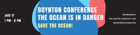 Konferenssitapahtuma valtameren ongelmista Twitter Design Template