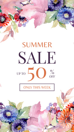 Big Summer Sale Offer Only For Week Instagram Storyデザインテンプレート