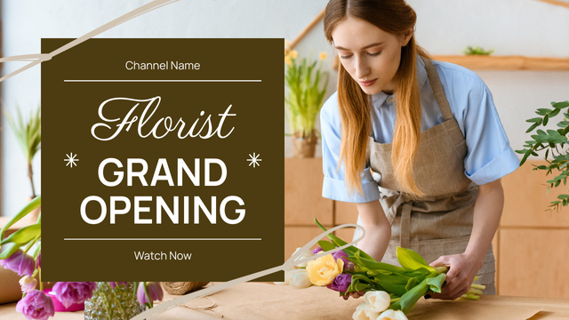 Modèle de visuel Awesome Florist Shop Opening In Vlog Episode - Youtube Thumbnail