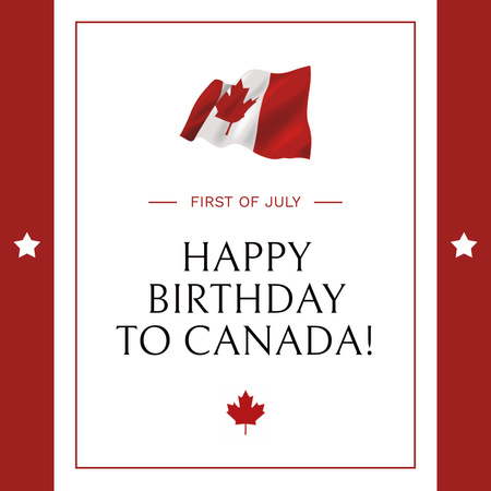 Happy Canada Day Instagram Šablona návrhu
