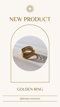 New Golden Ring Offer Instagram Story Design Template