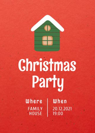 Plantilla de diseño de Christmas Party Announcement Invitation 