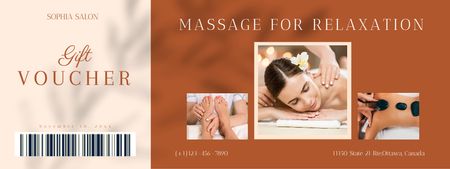 Plantilla de diseño de Terapia de masaje de relajación en el spa Coupon 