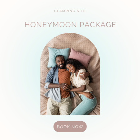 Предложение глэмпинг-курортов для медового месяца Animated Post – шаблон для дизайна