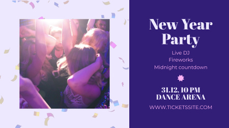 New Year Party With Dancing And Countdown Full HD video Design Template