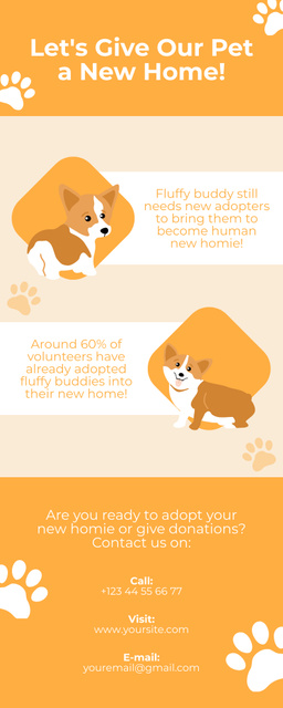 Dogs Adoption Information Infographic Tasarım Şablonu