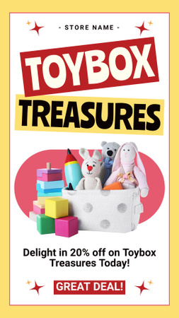 Platilla de diseño Discount on Toy Box Instagram Video Story