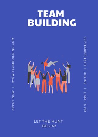 Team Building with Happy Colleagues Invitation – шаблон для дизайну