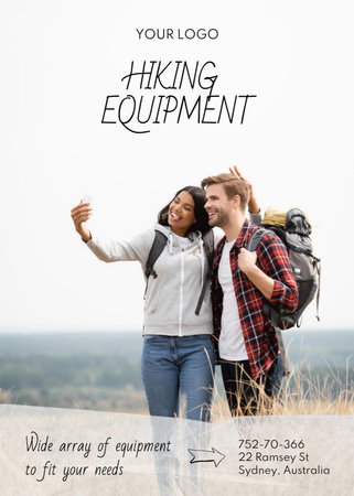 Ontwerpsjabloon van Flayer van Hiking Equipment Sale Offer