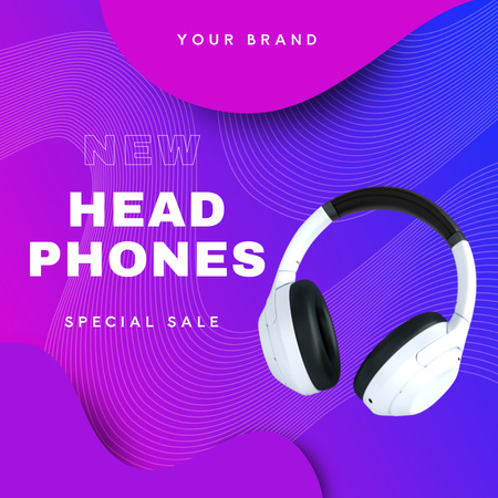 Wireless Headphone Special Sale Announcement Instagram Design Template