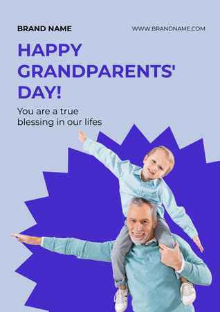 Template di design Happy Grandparents Day Poster