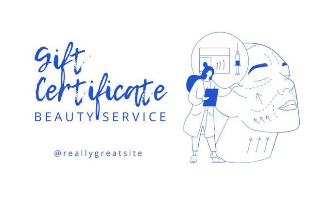 Template di design Beauty Services Offer Gift Certificate