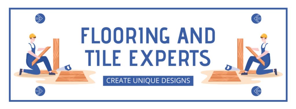 Platilla de diseño Flooring & Tile Experts Ad Facebook cover