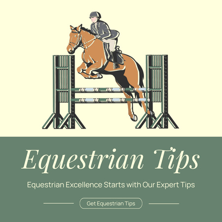Ontwerpsjabloon van Animated Post van Deskundige tips over paardensport