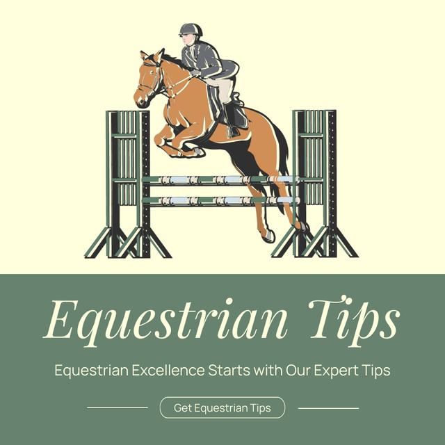 Expert Tips on Equestrian Sports Animated Post Modelo de Design