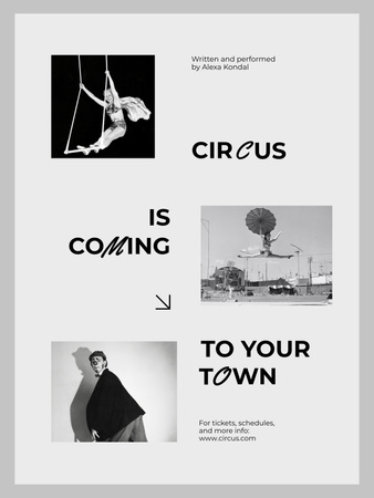 Circus Show Announcement Poster 36x48in tervezősablon